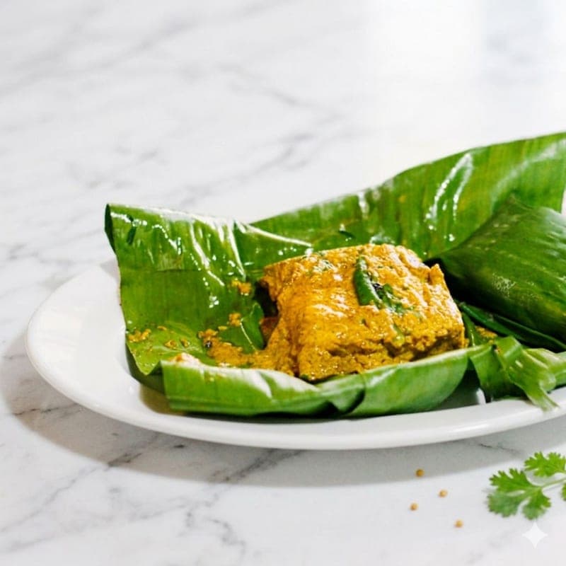 Vetki Fish Paturi - Authentic Bengali dish in Chicago